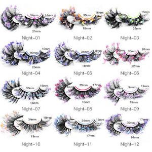 Colorful butterfly false eyelashes