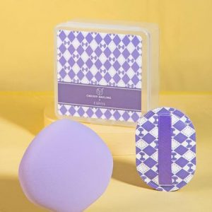 Purple plover box ultra soft powder puff