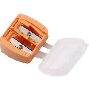 Orange pencil sharpener