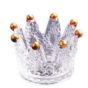 Crown powder puff stand