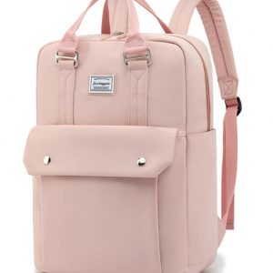 A pink backpack