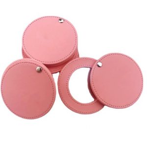 Small round pink mirror