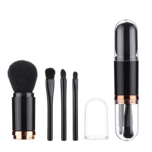 Black portable set of 4 pieces