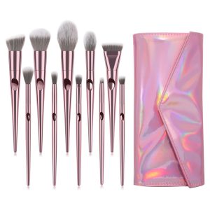 Makeup brush set with bag