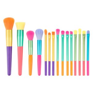 Colorful makeup brush set  15pcs/set
