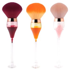 Glass shaped brush powder brush liquid rod