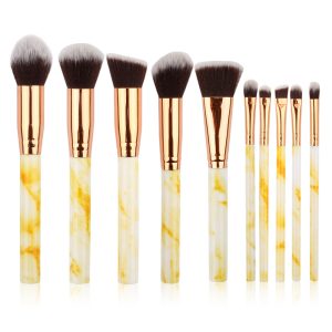 Yellow printing Makeup brush suit 10pcs